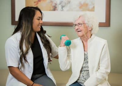 Rehab patient in session at Lodi Nursing