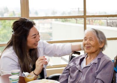 Assisting the patient in Eating